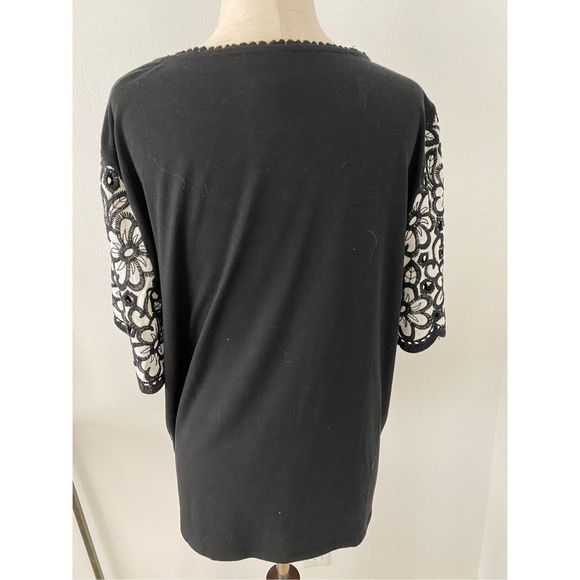 Ruby Rd. black lace top - Picture 4 of 5